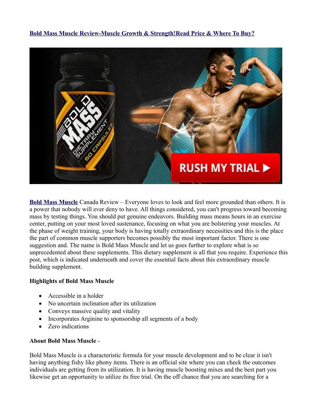 bold mass muscle review muscle growth strength