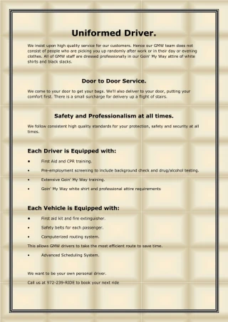 Door to Door Service