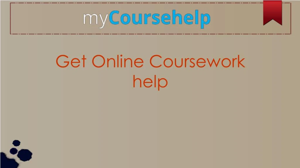 get online coursework help