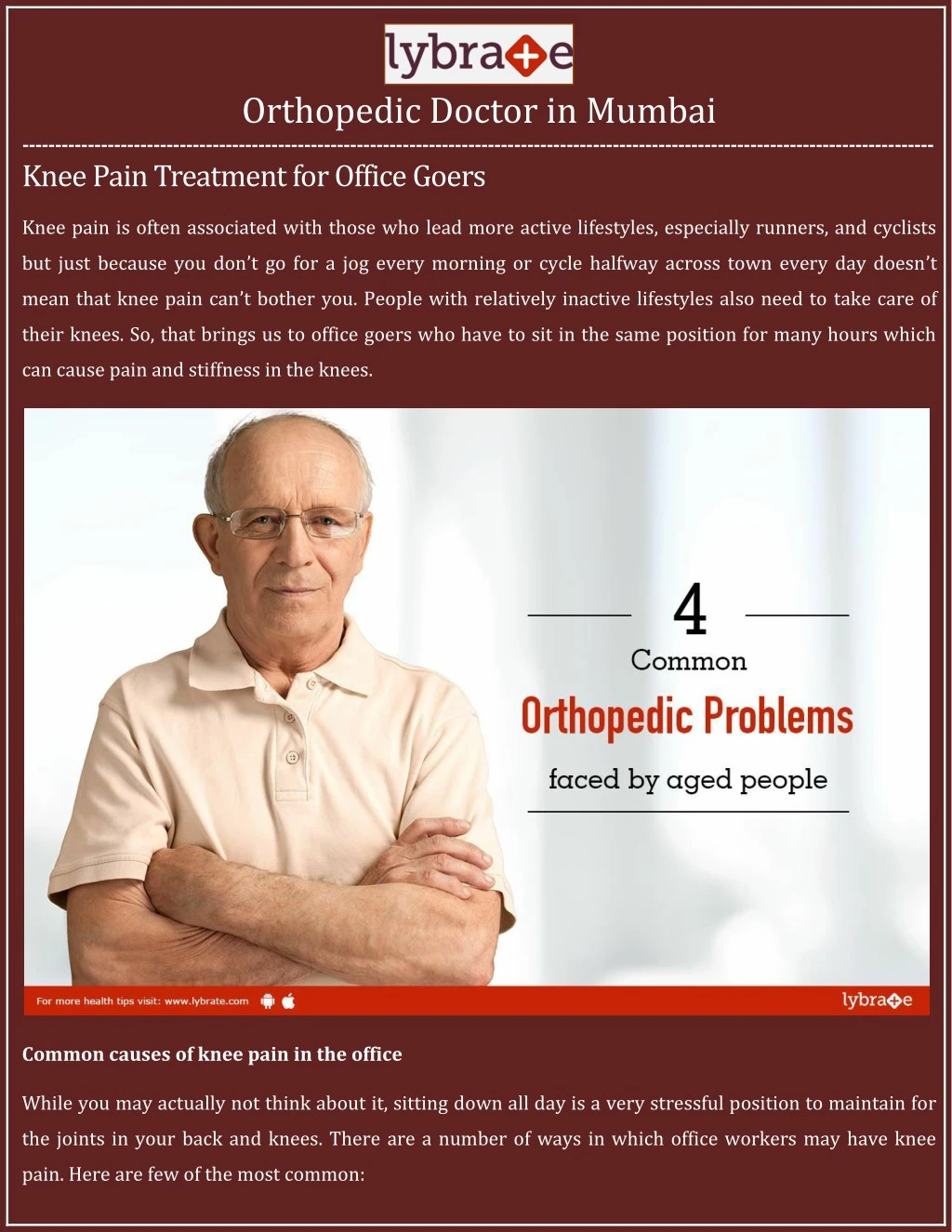 orthopedic doctor in mumbai knee pain treatment