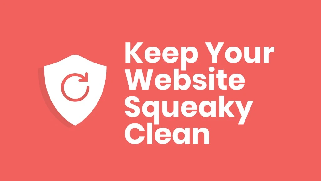 keep your website squeaky clean