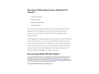 Email Support Number - slide 1