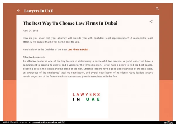 The Best Way To Choose Law Firms In Dubai
