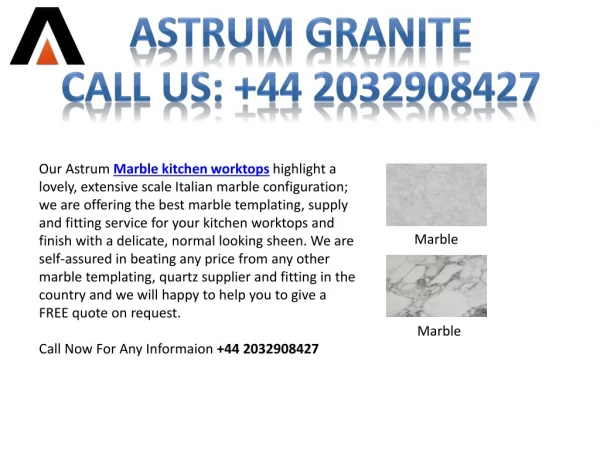 Top Quality Marble Kitchen Worktop in UK - Call 02032908427