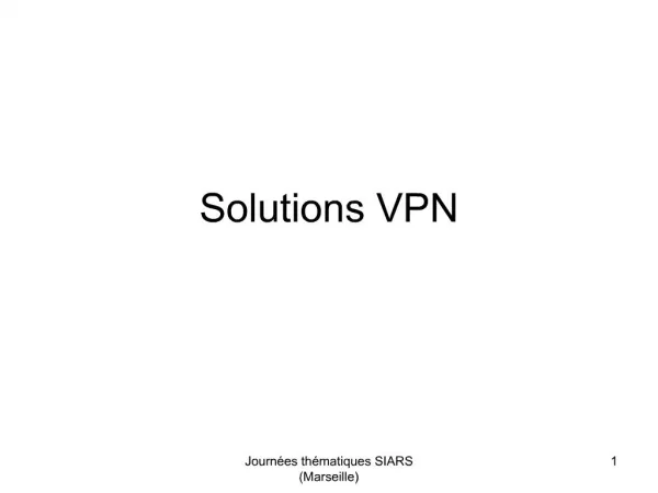 Solutions VPN