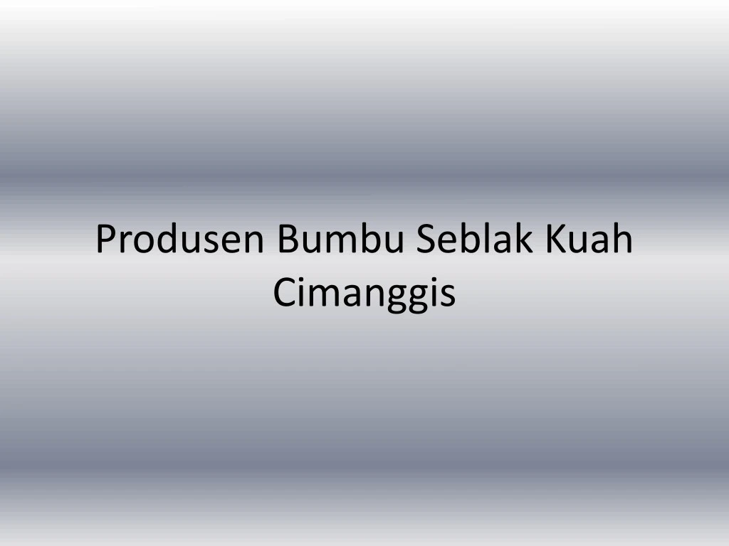 produsen bumbu seblak kuah cimanggis