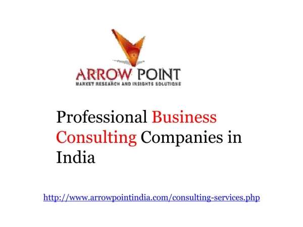 Professional Business Consulting Companies in India