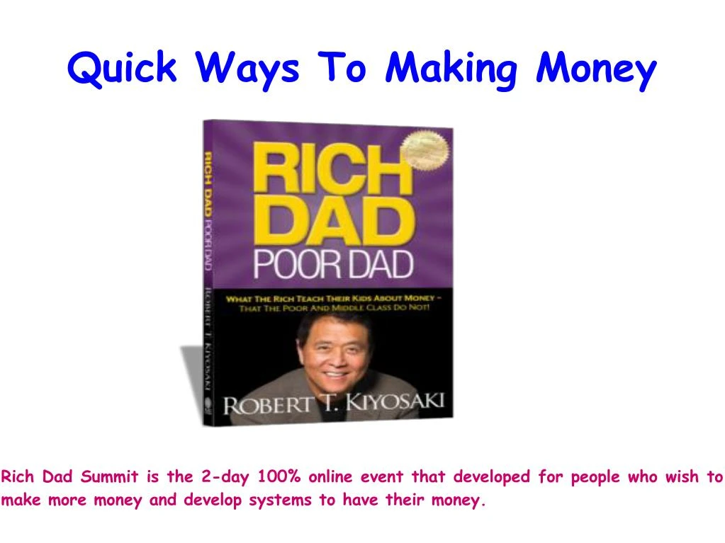 quick ways to making money