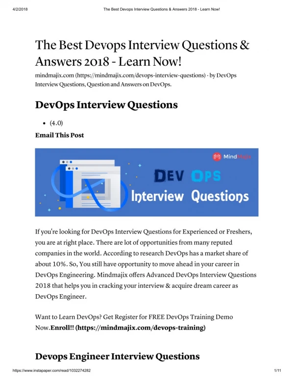 DevOps Interview Questions & Answers