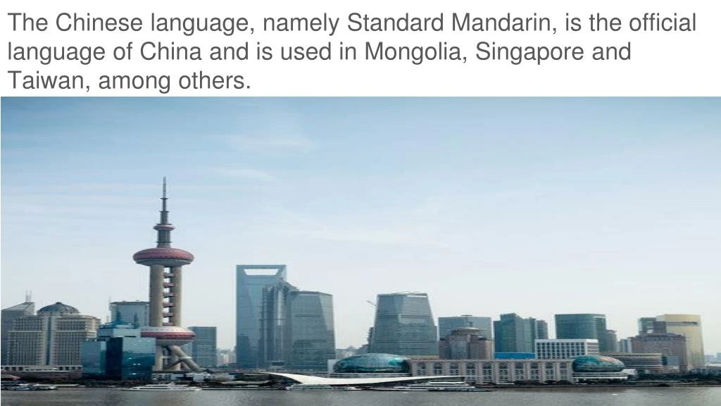 the chinese language namely standard mandarin