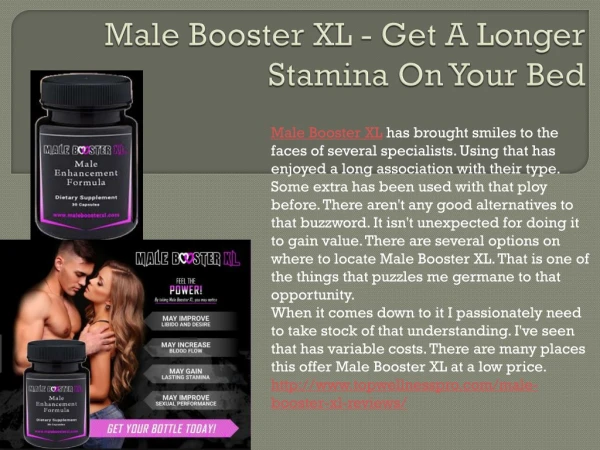 Male Booster XL - Improve Your Blood Flow