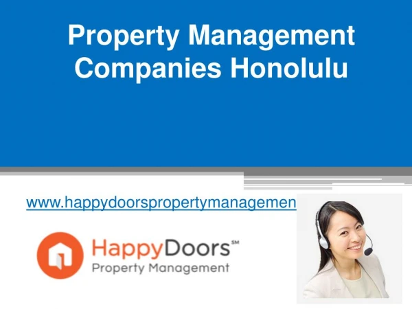 Property Management Companies Honolulu - www.happydoorspropertymanagement.com