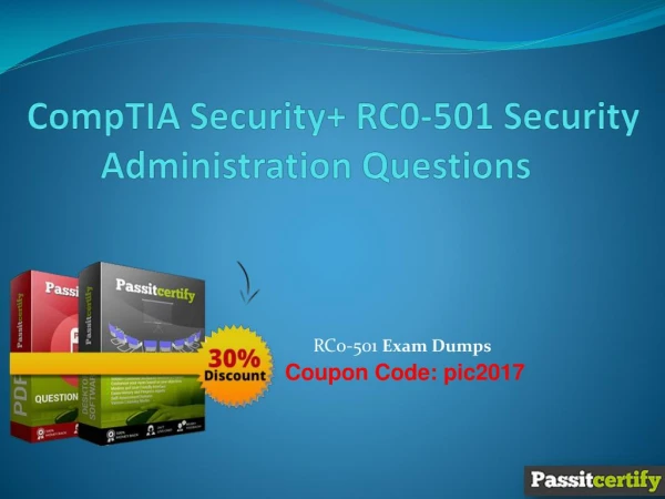 CompTIA Security RC0-501 Security Administration Questions
