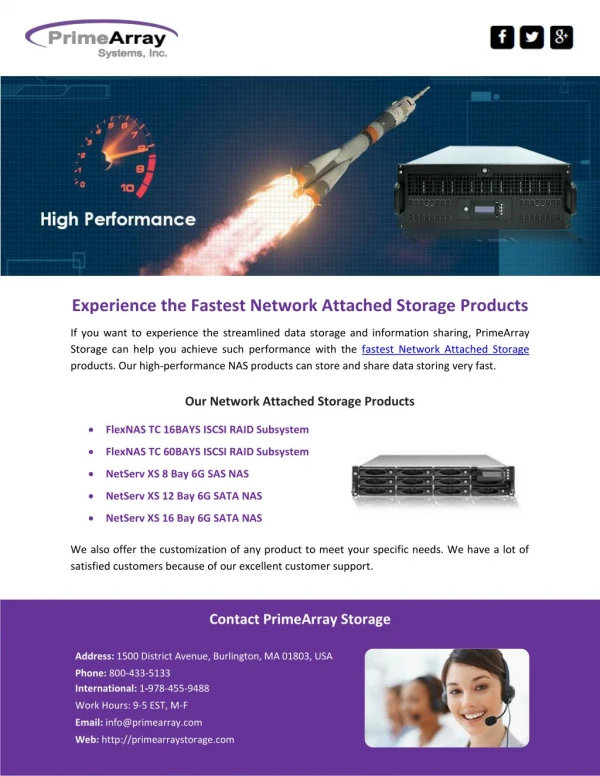 Experience the Fastest Network Attached Storage Products