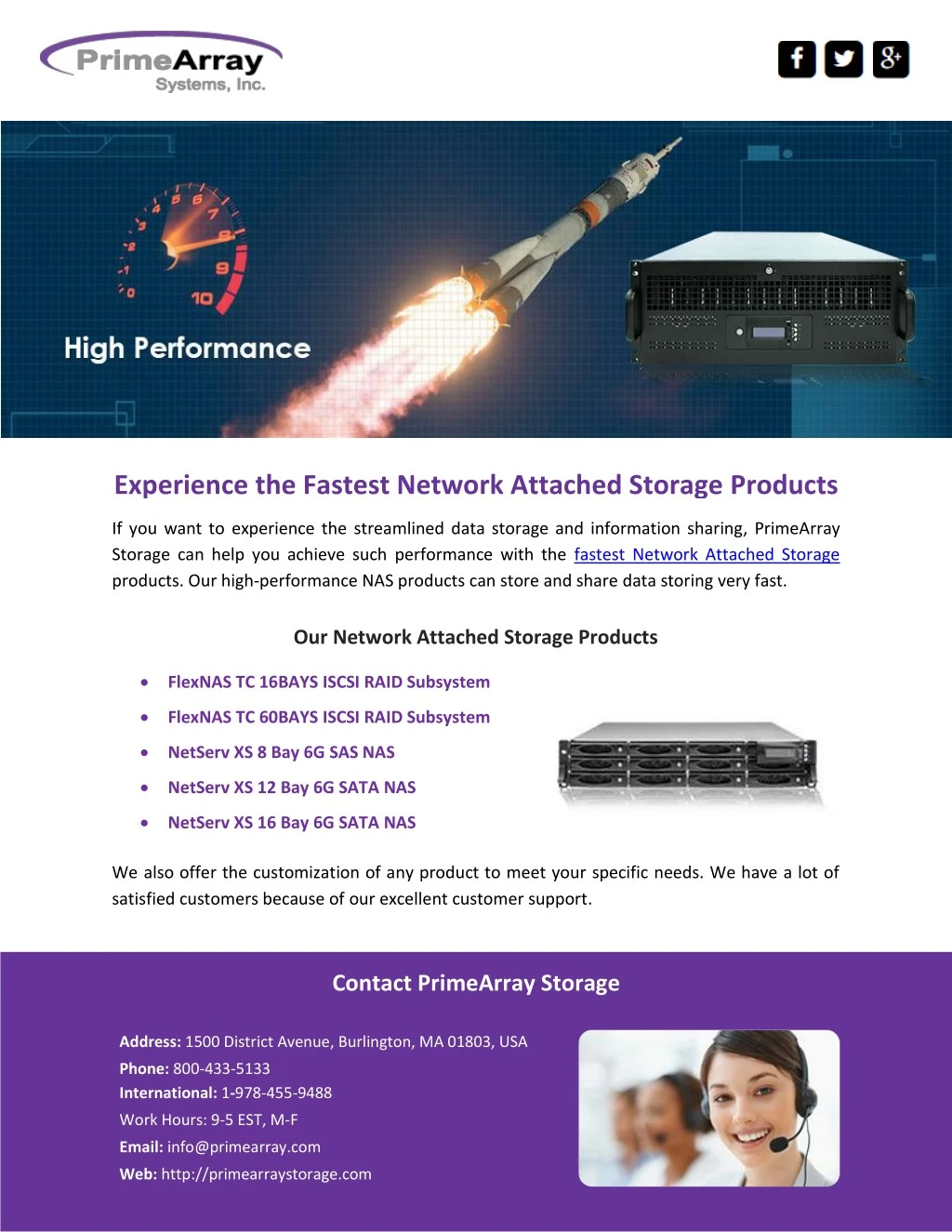 experience the fastest network attached storage