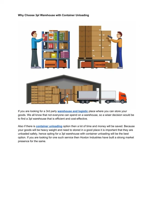 Why Choose 3pl Warehouse with Container Unloading