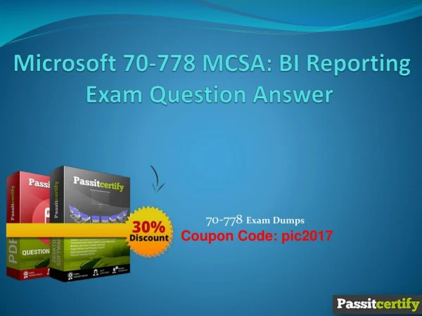 Microsoft 70-778 MCSA BI Reporting Exam Question Answer