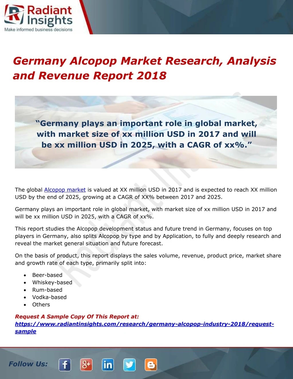 germany alcopop market research analysis