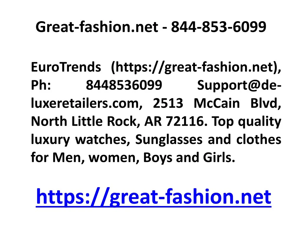 great fashion net 844 853 6099