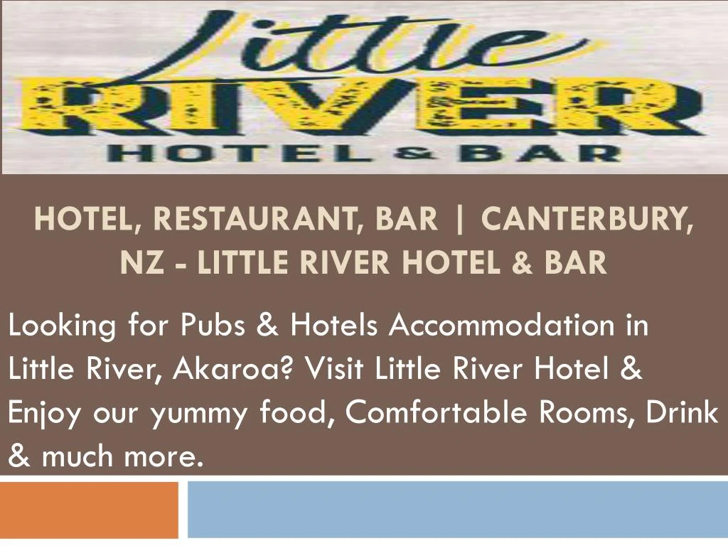 hotel restaurant bar canterbury nz little river hotel bar