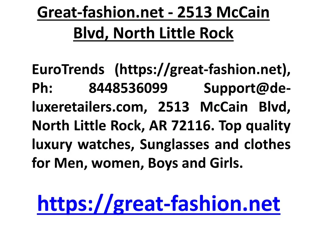 great fashion net 2513 mccain blvd north little