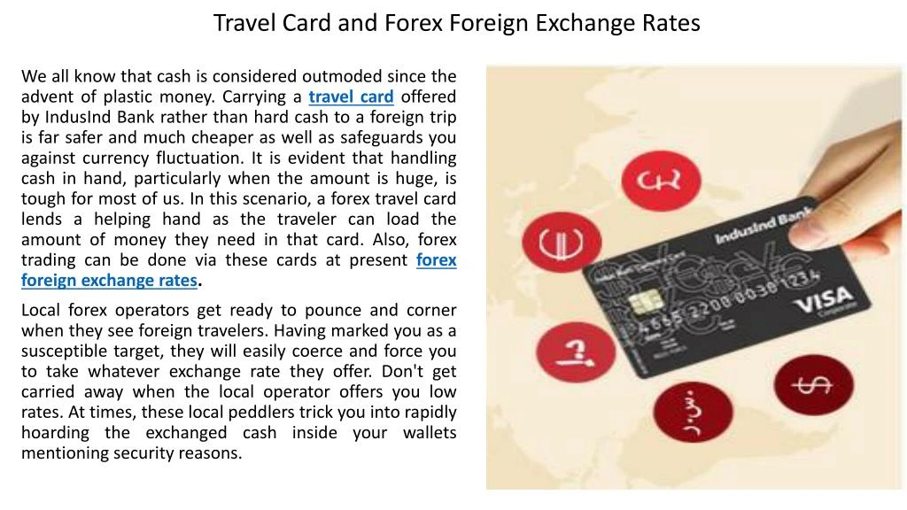 travel card and forex foreign exchange rates