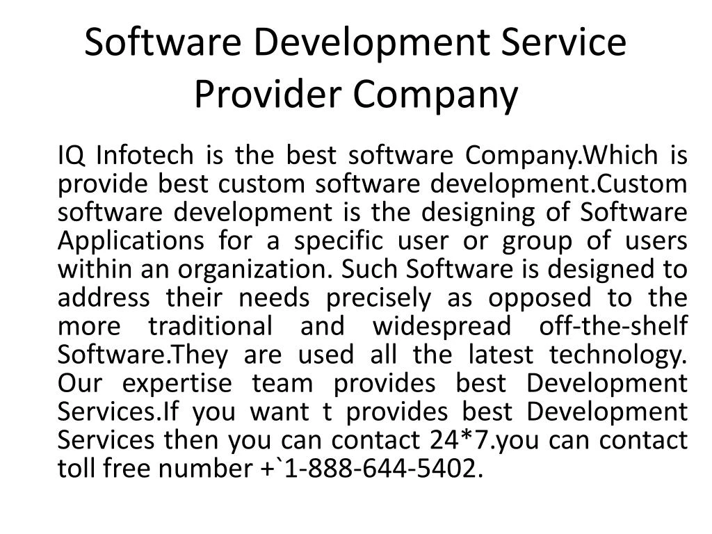 software development service provider company