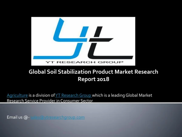 Global Soil Stabilization Product Market Research Report 2018