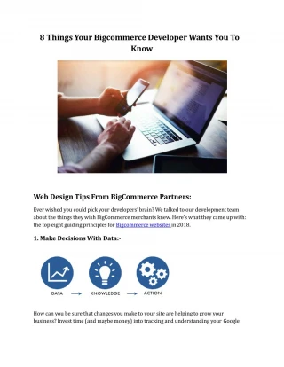 8 Things Your Bigcommerce Developer Wants You To Know - slide 1