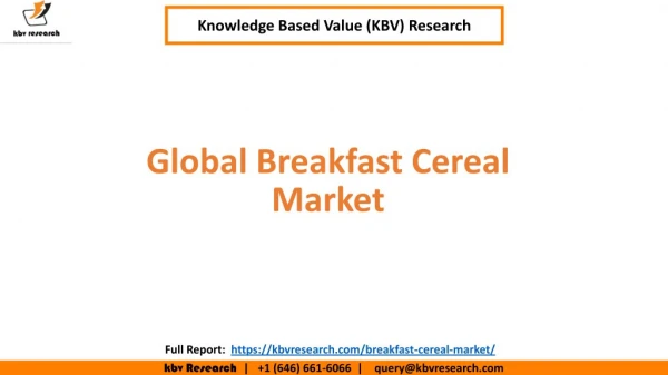 Global Breakfast Cereal Market Size