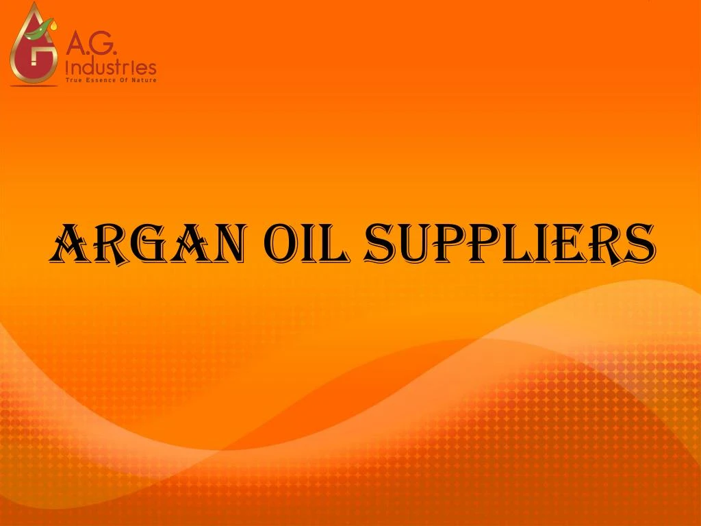 argan oil suppliers