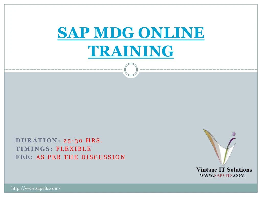 sap mdg online training