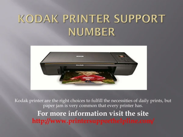 Kodak Printer Support Number