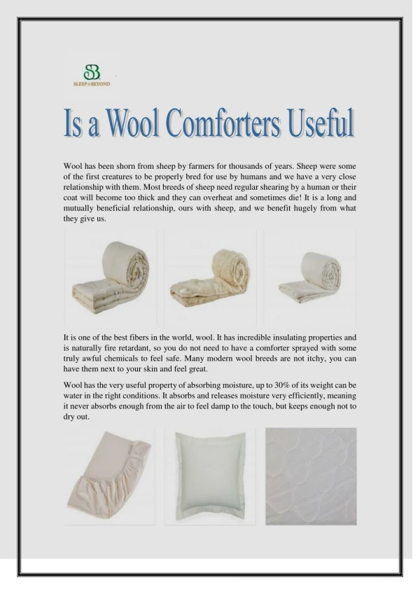 Is a Wool Comforters Useful