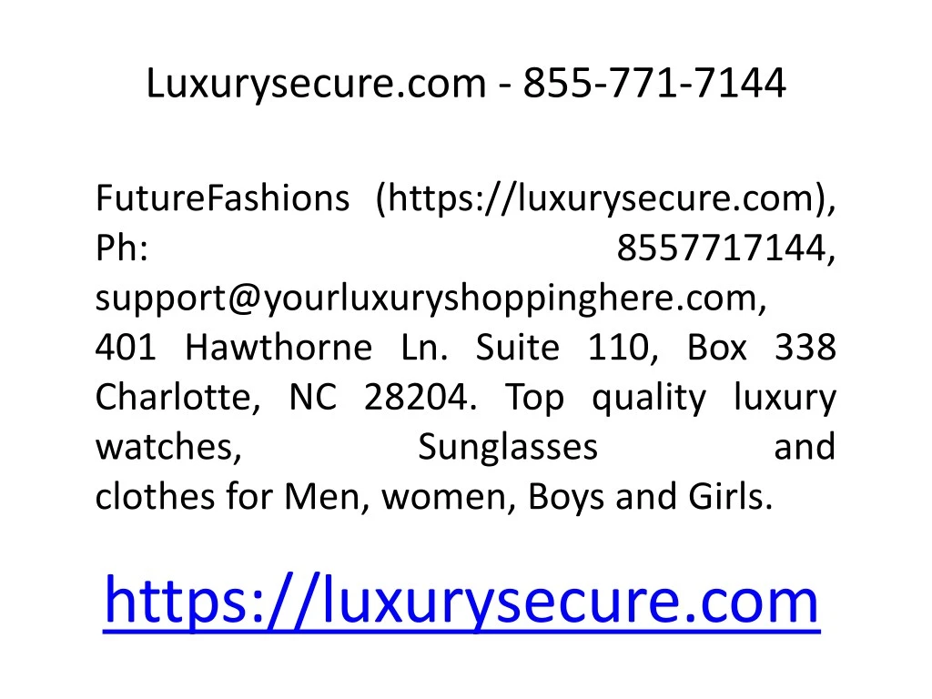 luxurysecure com 855 771 7144