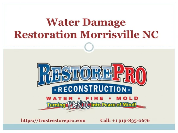 Water Damage Restoration Morrisville NC