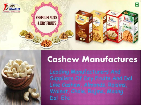 Cashew Manufacturers