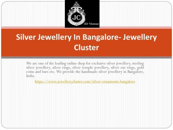 Silver jewellery in Bangalore
