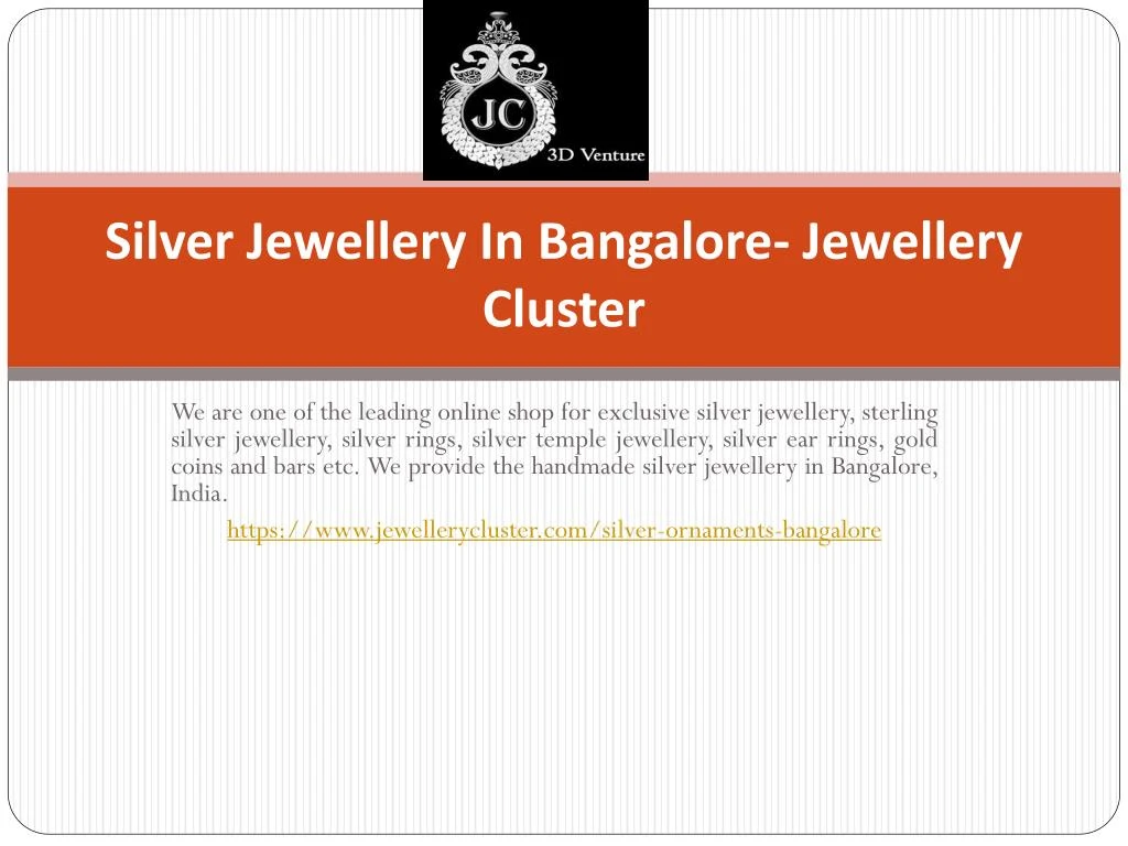 silver jewellery in bangalore jewellery cluster