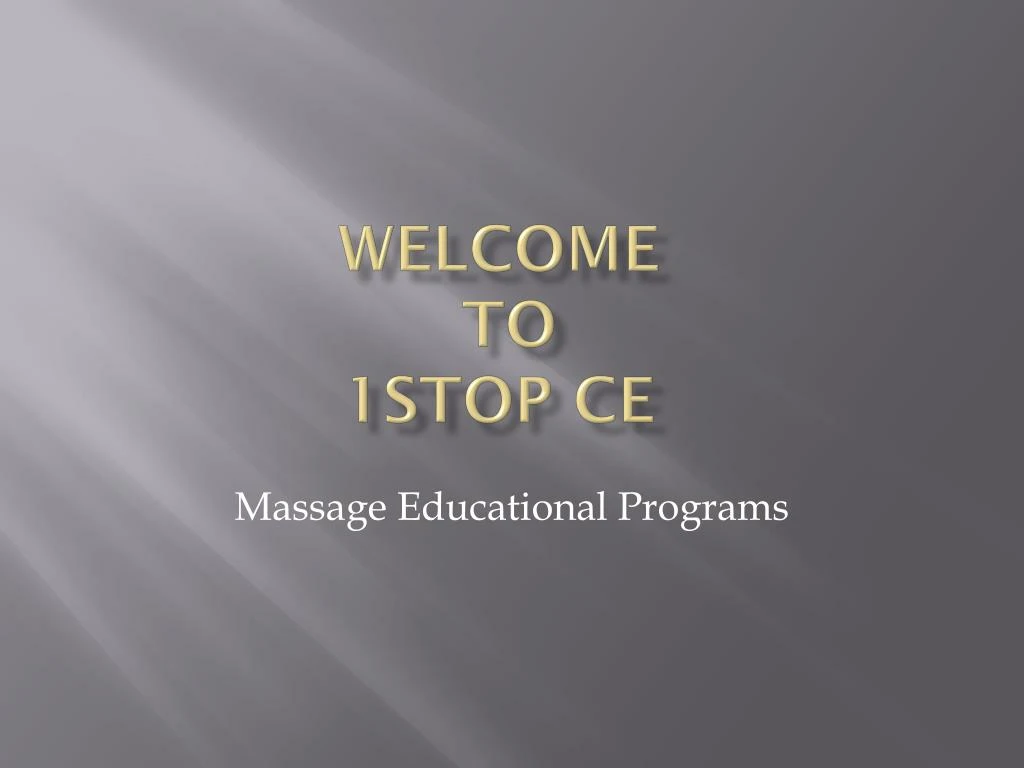 welcome to 1stop ce