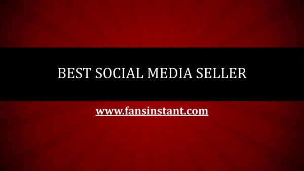 Best Social Media Seller
