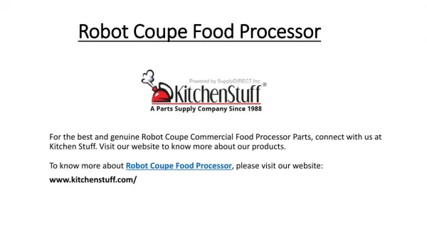 Robot coupe food processor