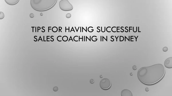 Tips For Having Successful Sales Coaching In Sydney