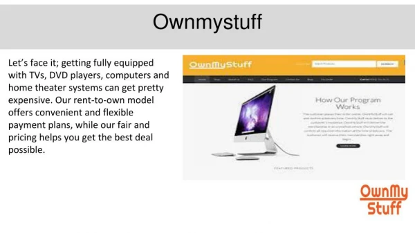 Rent to Own Electronics - Ownmystuff