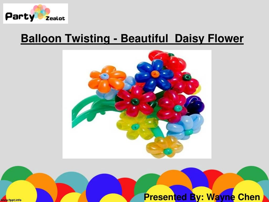 balloon twisting beautiful daisy flower