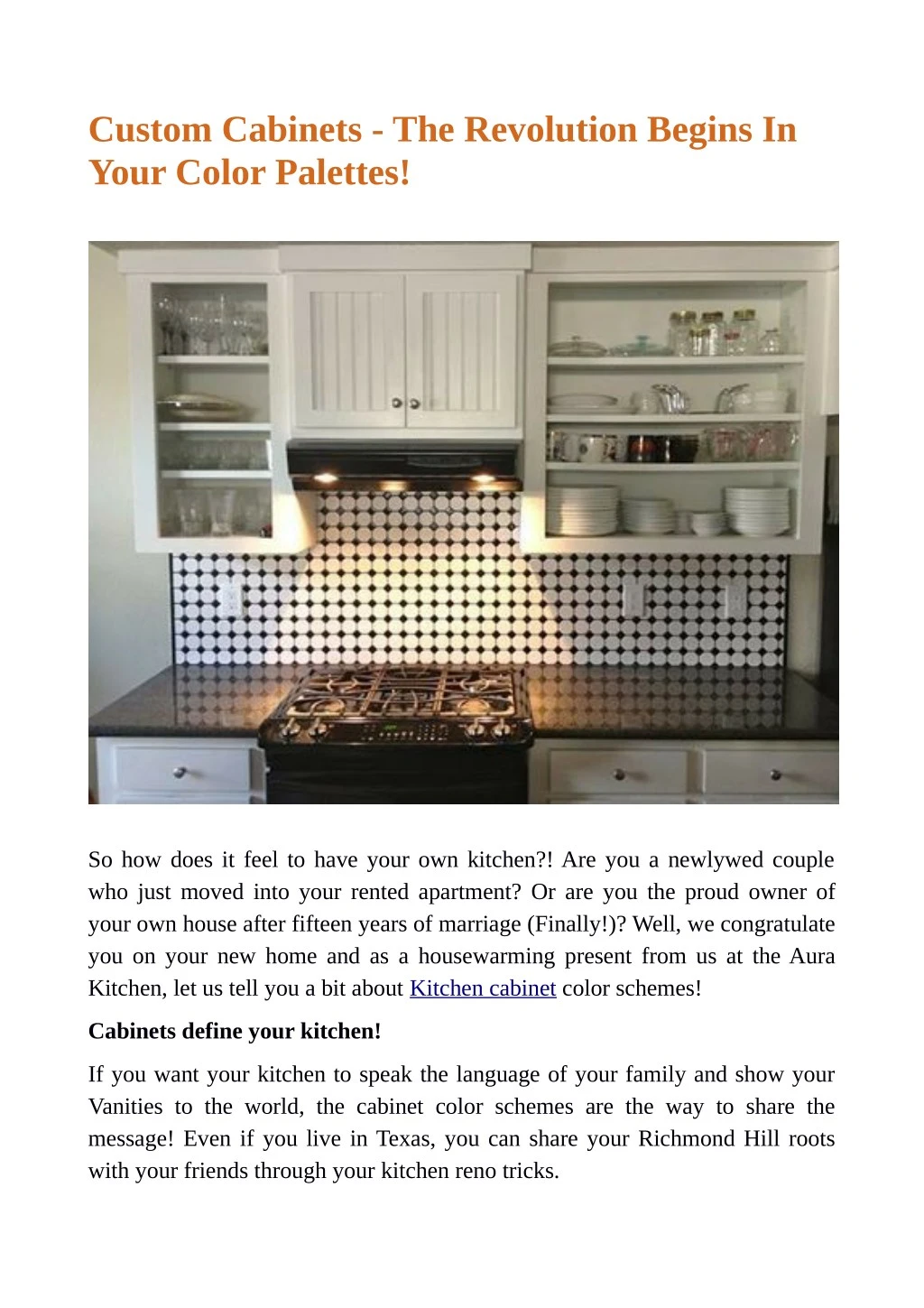 custom cabinets the revolution begins in your