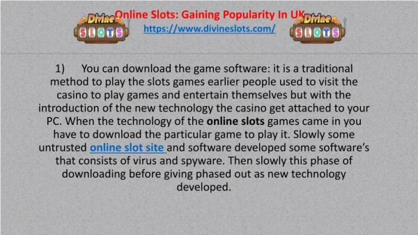 Online Slots: Gaining Popularity In UK