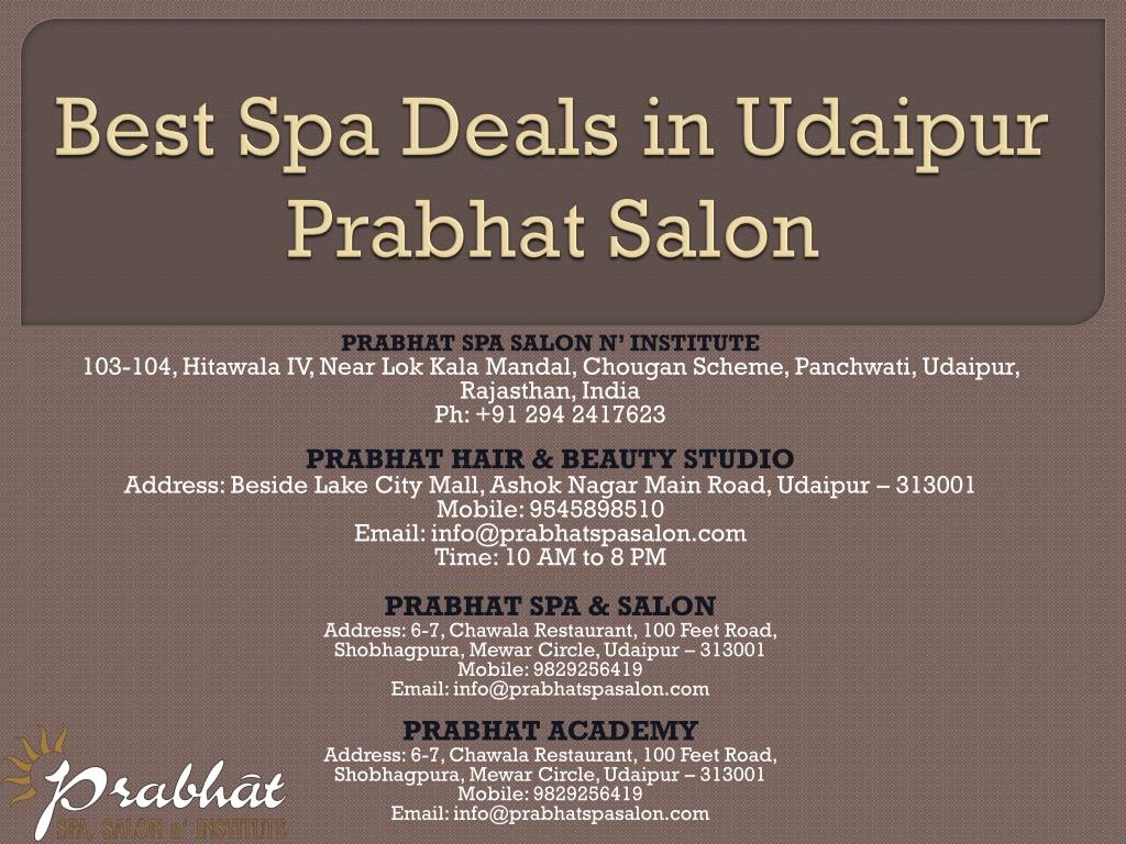 best spa deals in udaipur prabhat salon