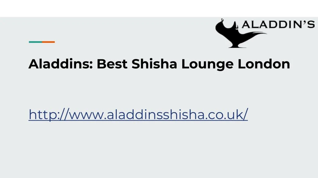 aladdins best shisha lounge london