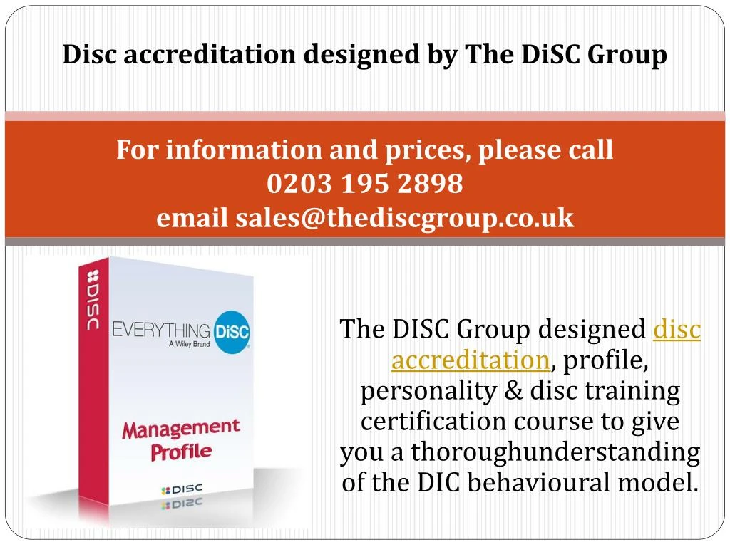 disc accreditation designed by the disc group